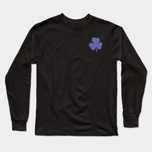 Small Periwinkle Shamrock for St Patricks Day Long Sleeve T-Shirt